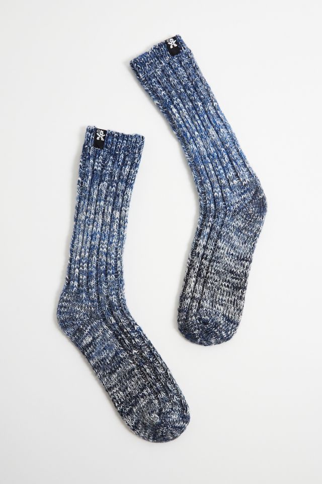 Ayker Blue Slub Ombre Socks Urban Outfitters UK