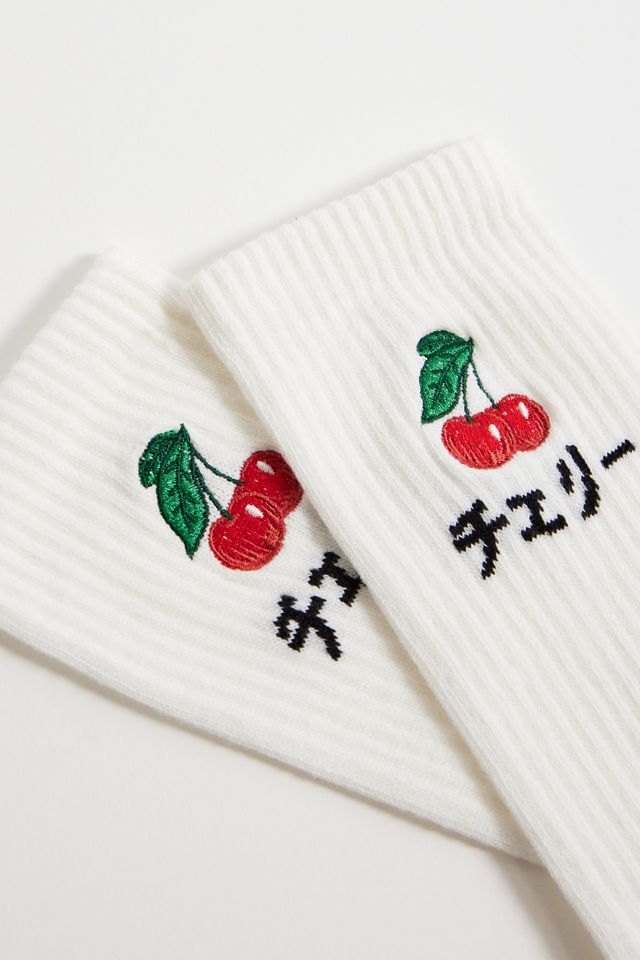 Cherry Embroidered Socks #1