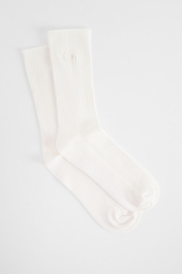 Loom Weiß Gerippte Socken #1