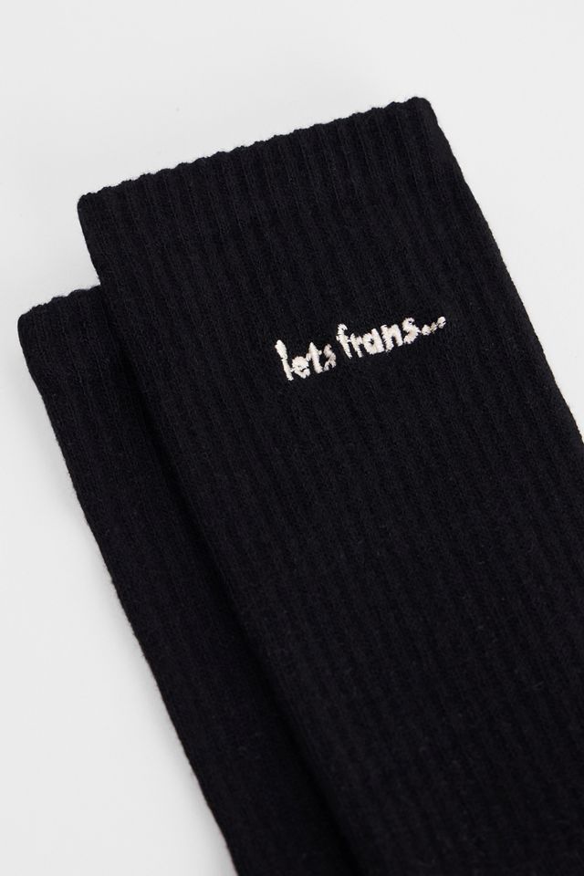 iets frans... Black Embroidered Socks #1
