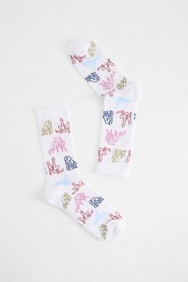 UO Weiß Multi POD Socken