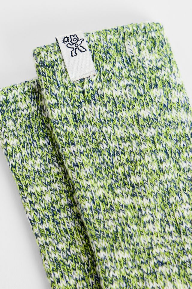 Ayker Green & Navy Slub Socks #1