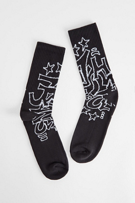 Iets frans. Chaussettes graffiti noires en taille: TAILLE UNIQUE - iets frans... - Modalova
