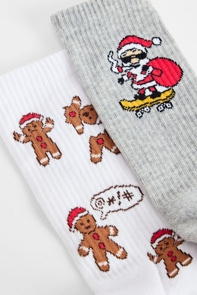 UO Angry Christmas Socks 2-Pack #1