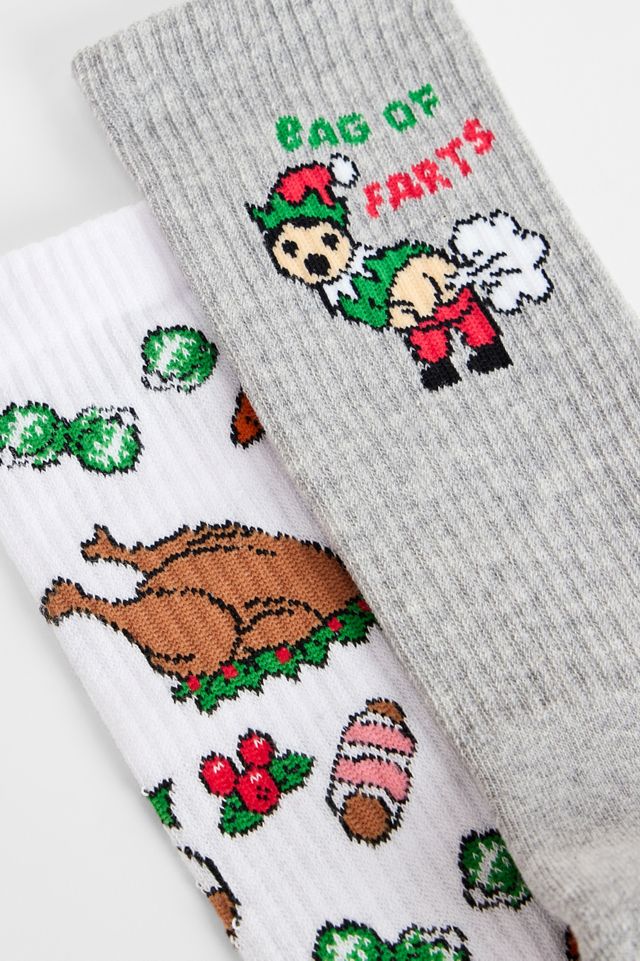 UO Christmas Dinner Socks 2-Pack #1