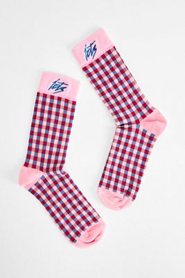 iets frans... Pink Checkered Socks