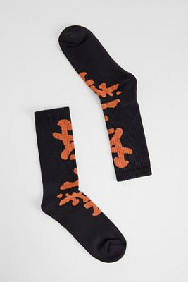 Ayker Orange Print Socks