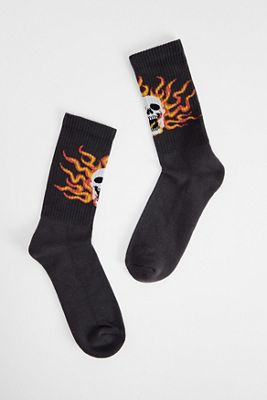 UO Skull Flame Socks
