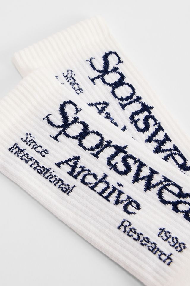 UO Ecru Sportswear Archive Logo Socks #1