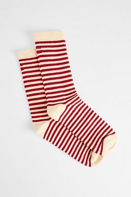 UO Rot Gestreifte Grunge Socken