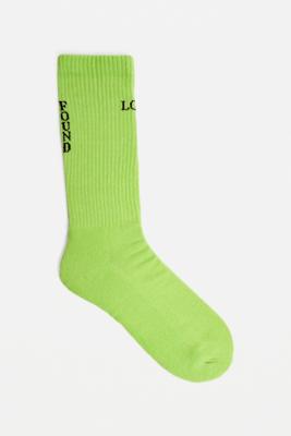 UO Lost and Found Lime Socks | Urban Outfitters UK