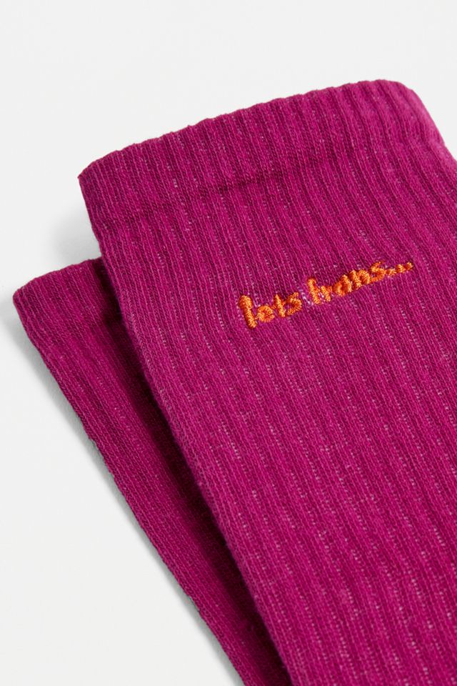 iets fans... - Chaussettes courtes violet vif #1