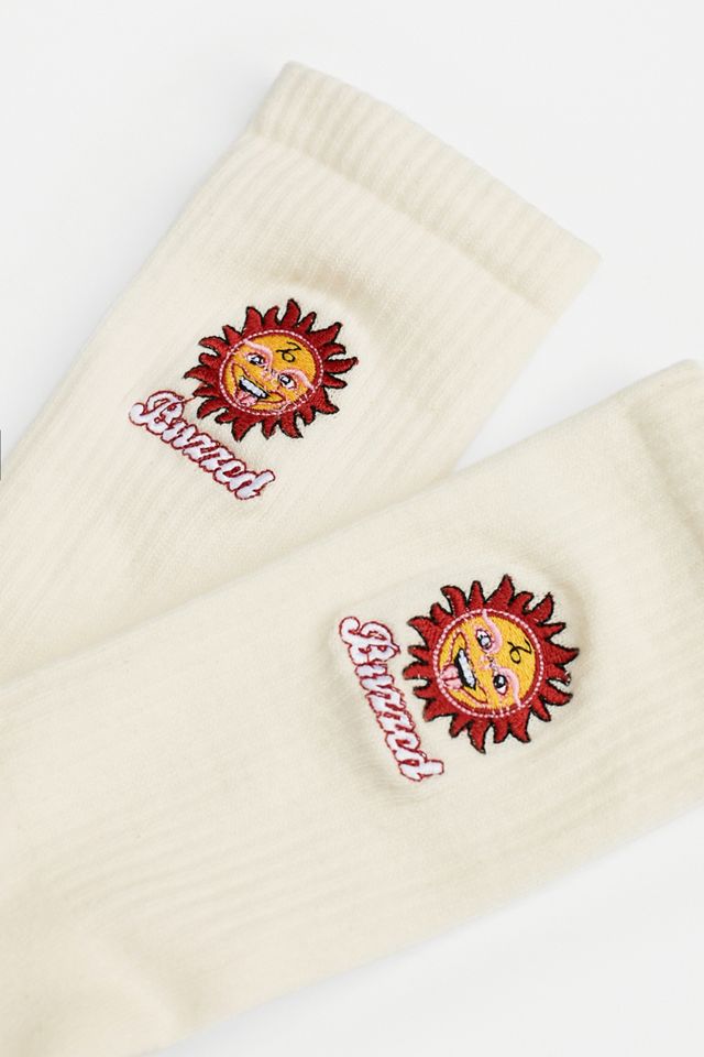 UO Buzzed Sun Face Socks 1-Pack | Urban Outfitters UK