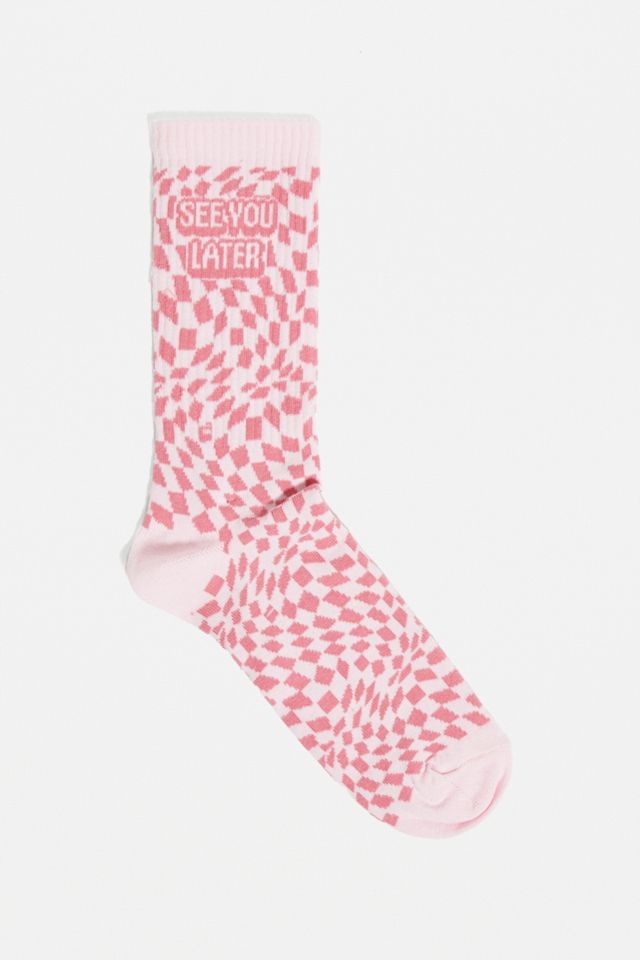 UO Graphic Checkerboard Socks Urban Outfitters UK