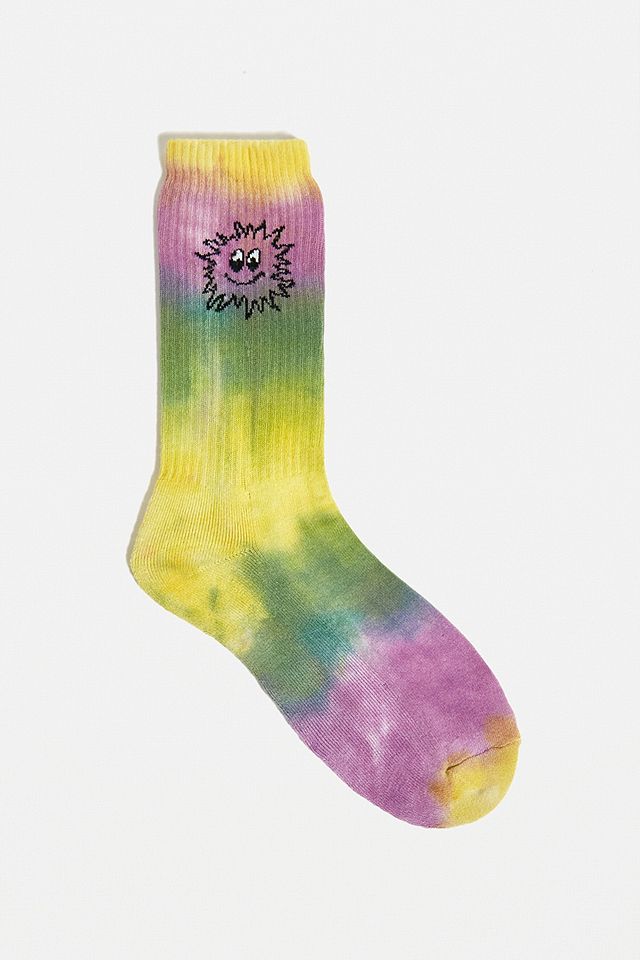urbanoutfitters.com | Doodle Tie-Dye Stripe Socks