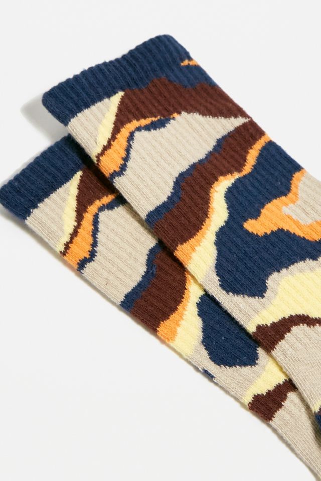 UO Wave Print Socks | Urban Outfitters UK