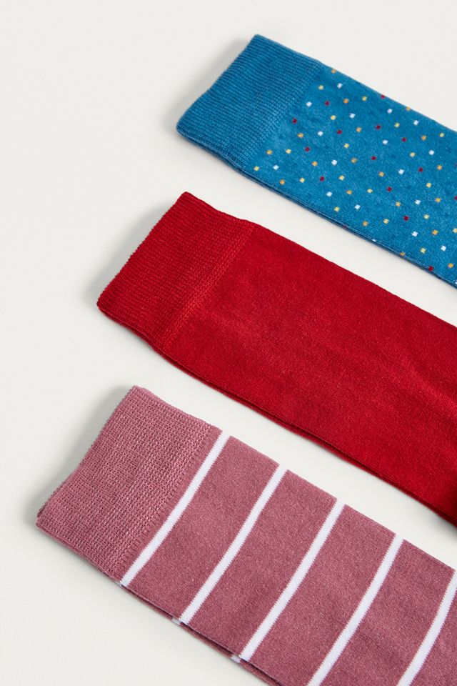 UO Multi-Dot Blue Socks 3-Pack #1
