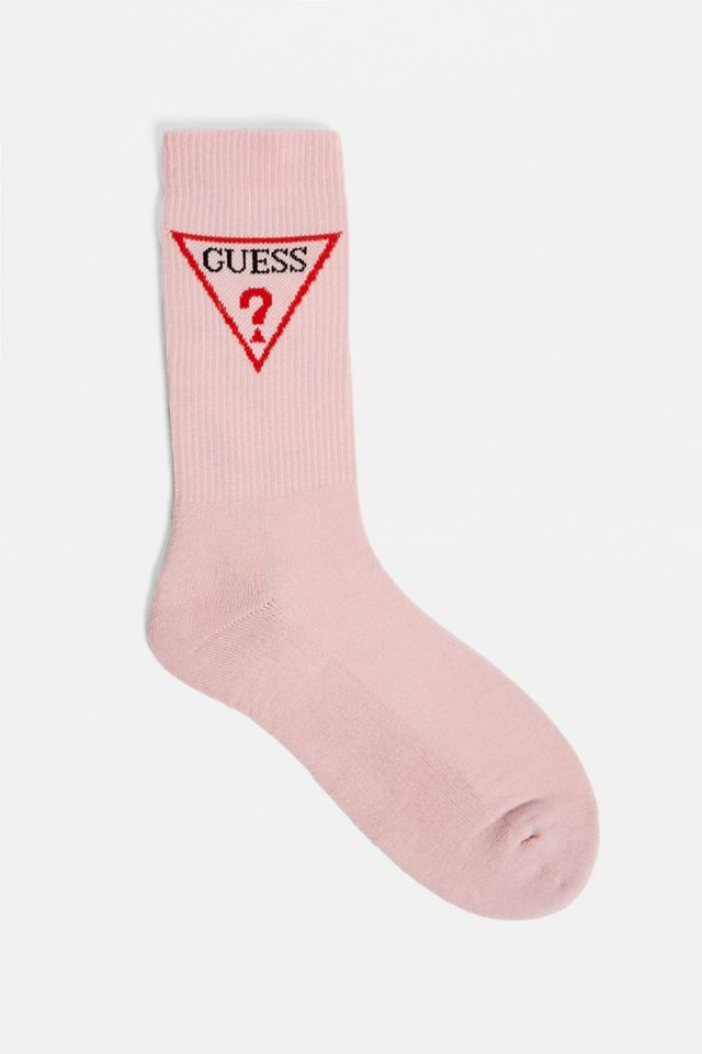 GUESS – Socken in Rosa mit dreieckigem Logodesign #1