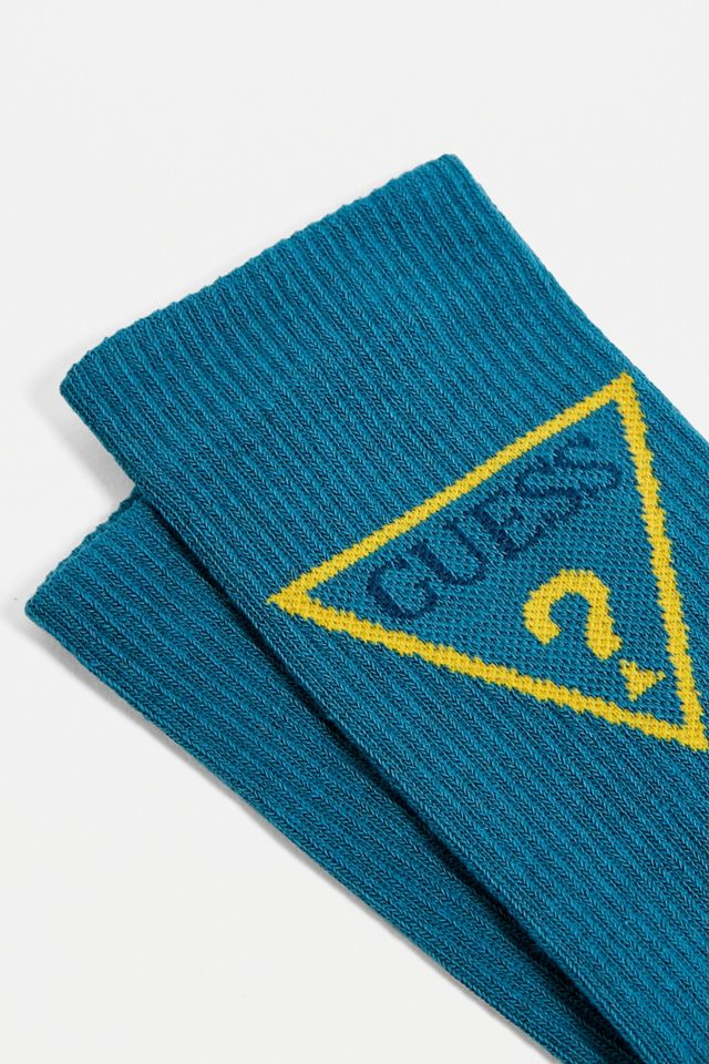 GUESS UO Exclusive – Socken in Blaugrün mit dreieckigem Logo #1