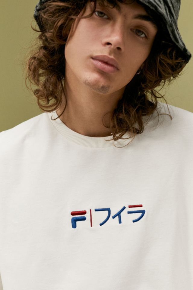 Notesbog Rundt om Wade FILA UO Exclusive Ecru Kobe T-Shirt | Urban Outfitters UK