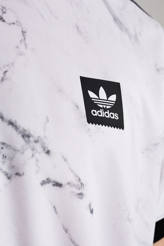 adidas Allover Stampa Marmo Bianco T-Shirt #1