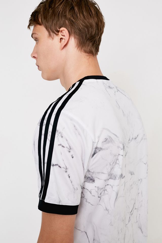 adidas Allover Stampa Marmo Bianco T-Shirt #4