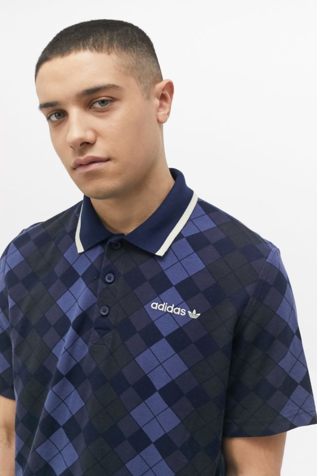 Adidas argyle polo shirt sale