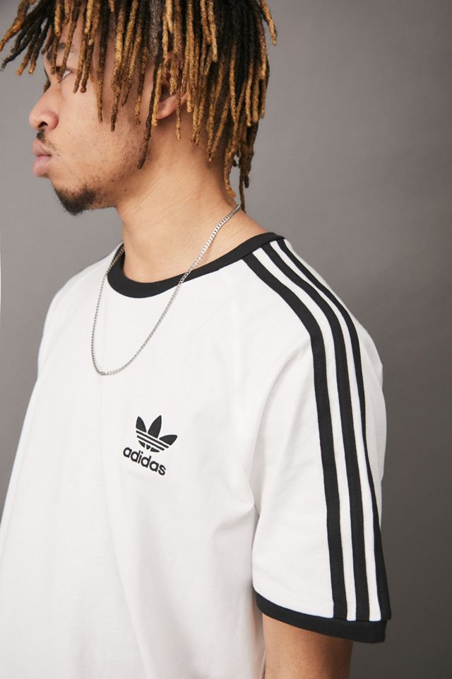 adidas - T-shirt Adicolor Classics à 3 bandes blanc #1
