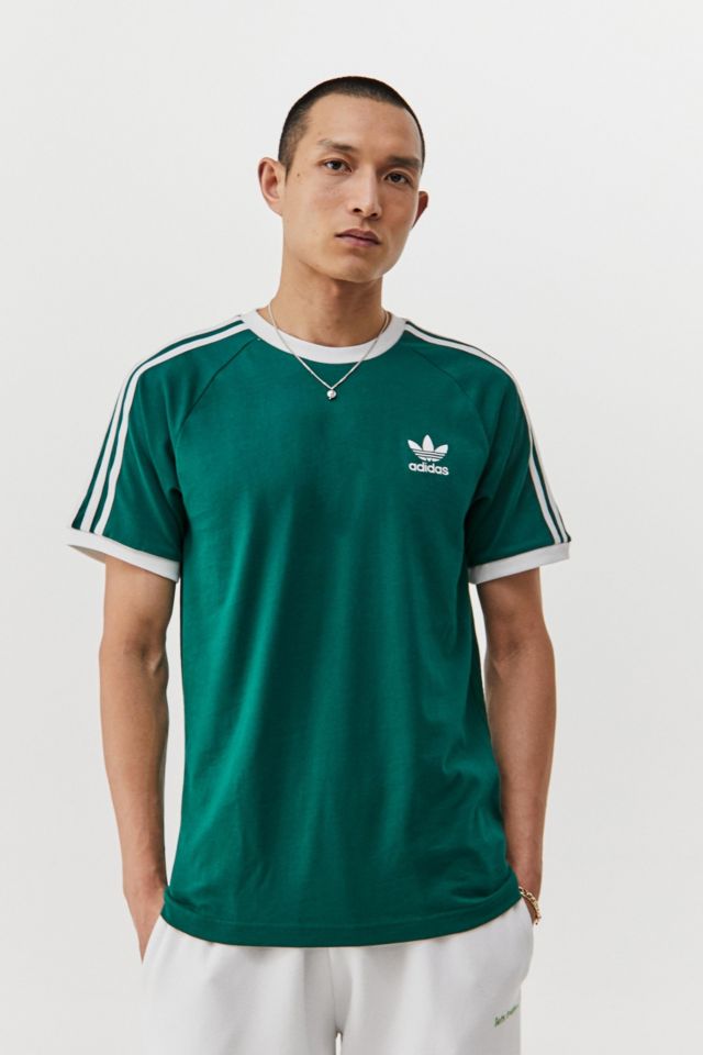 adidas Adicolor Classics Collegiate Green 3-Stripes T-Shirt | Urban ...
