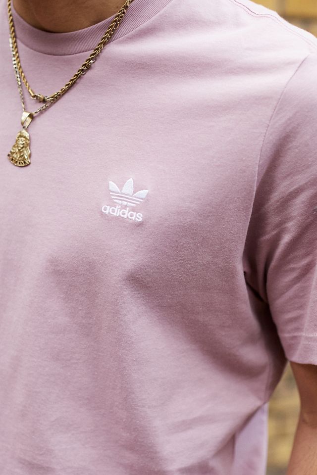 adidas - T-shirt avec logo trèfle Adicolor Essentials mauve #1
