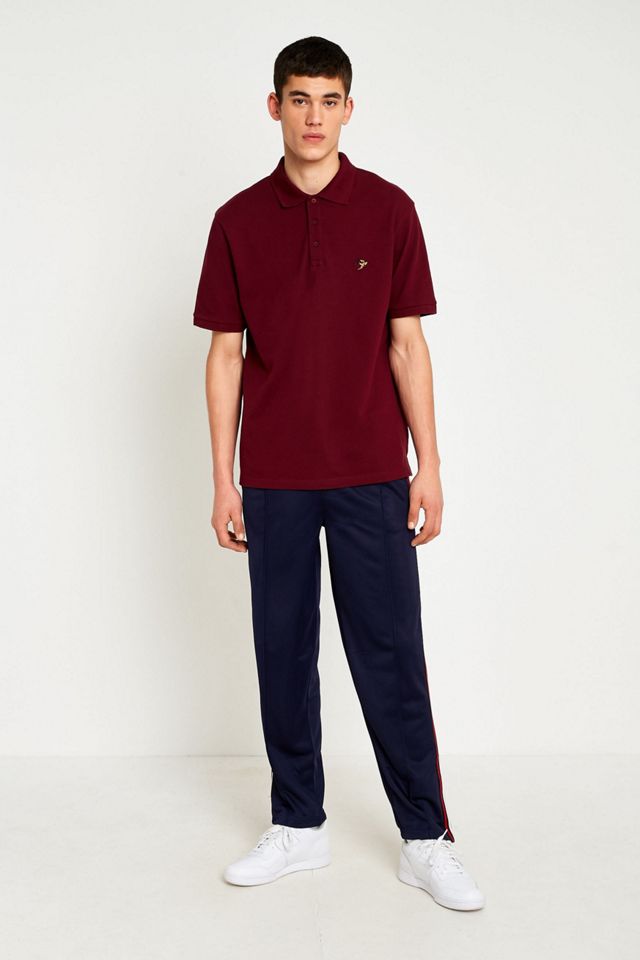 UO Swallow Embroidery Burgundy Short-Sleeve Polo Shirt #2