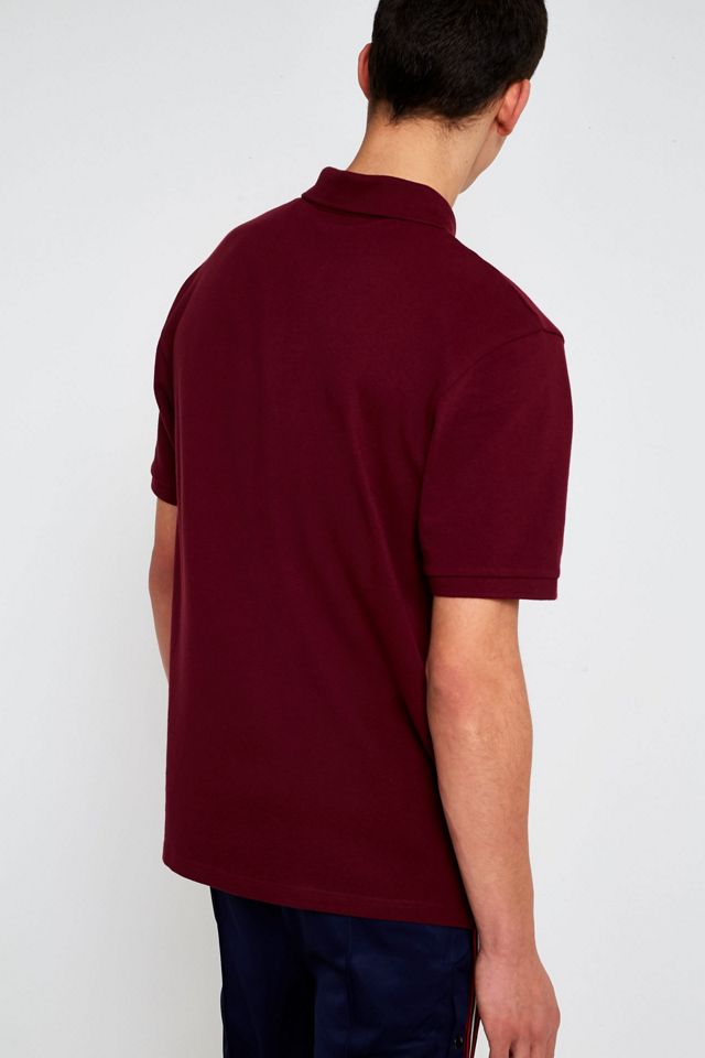 UO Swallow Embroidery Burgundy Short-Sleeve Polo Shirt #3