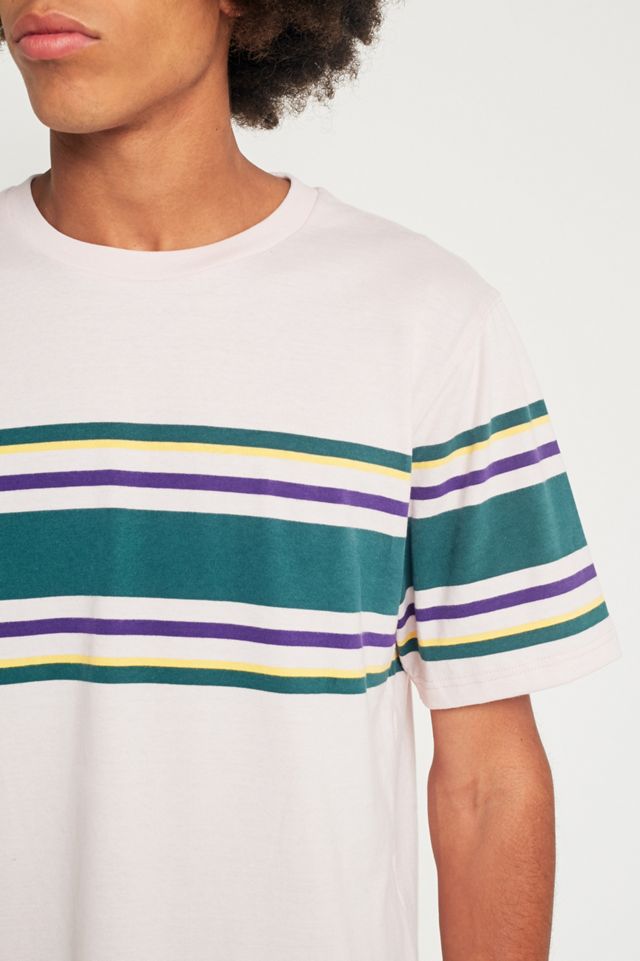 UO Pink Placement Stripe T-shirt #1