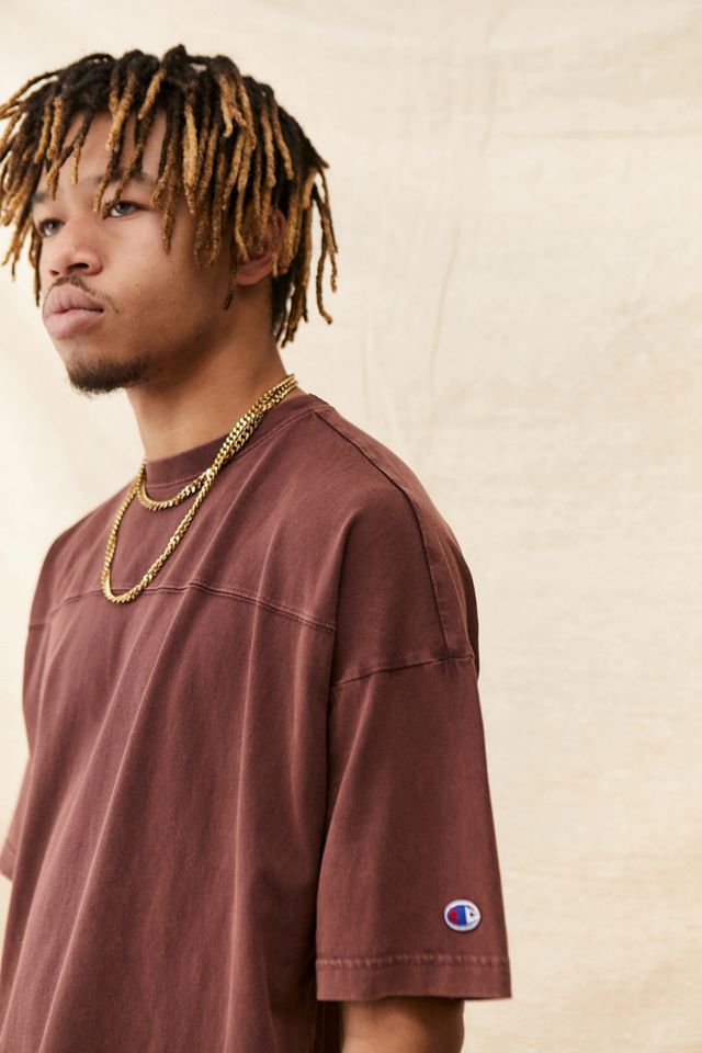 Champion - T-shirt garment-dye bordeaux #2