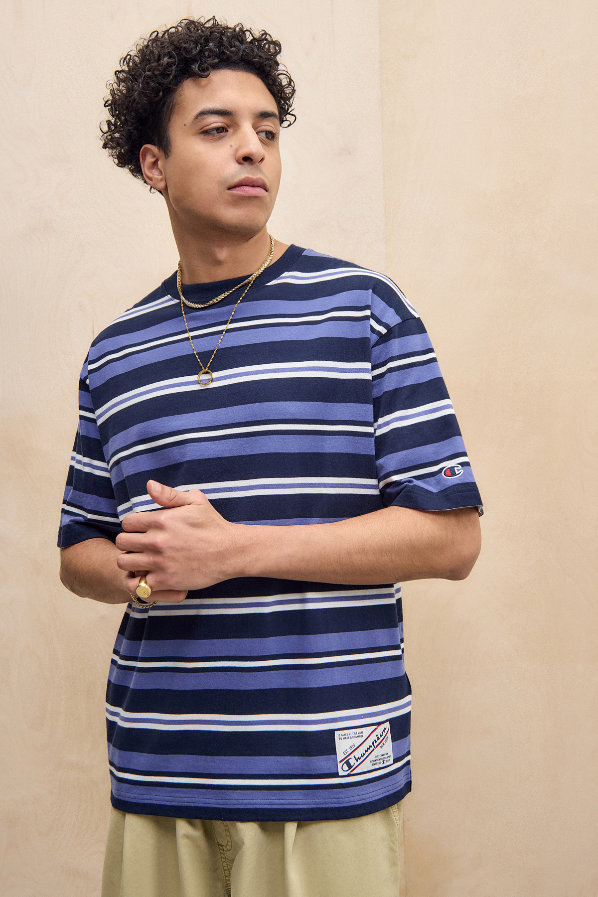 Champion UO Exclusive Blue Stripe T-Shirt