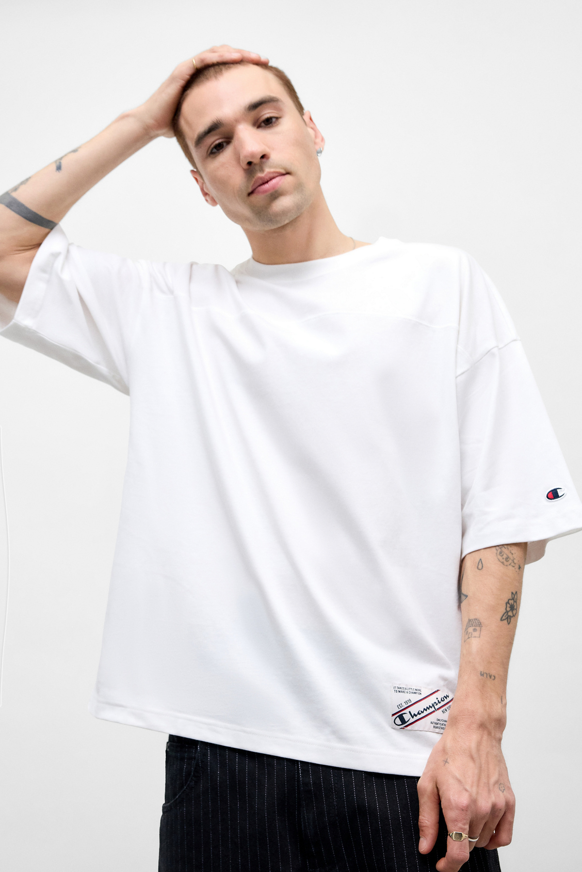 Champion UO Exclusive White Baseball T-Shirt
