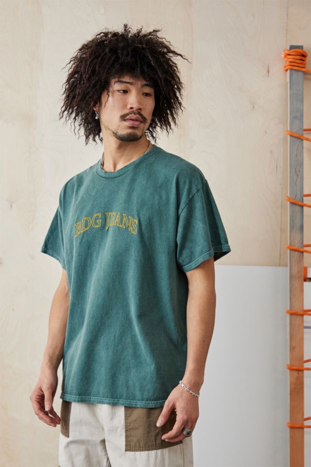 BDG Green Chain Stitch Logo T-Shirt | Urban Outfitters UK