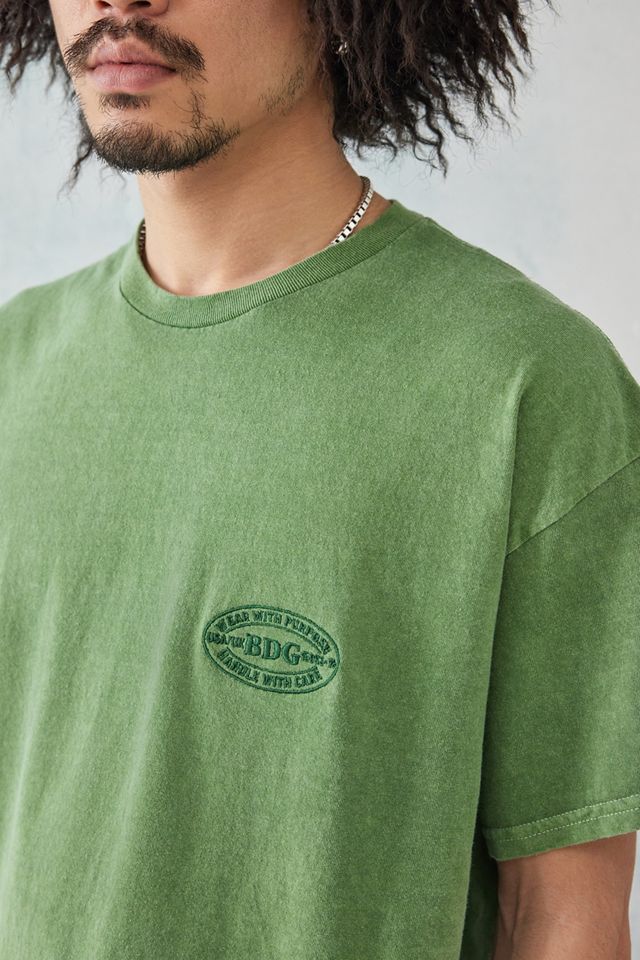 BDG Camiseta verde bordada con propósito  #1