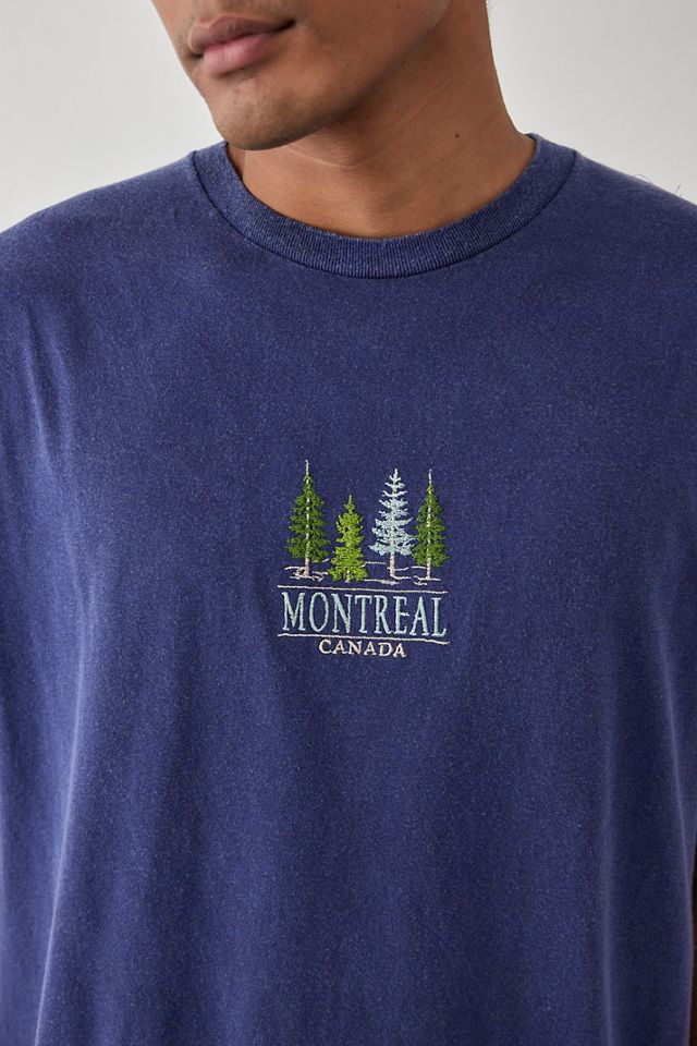 UO - T-shirt à broderie Montreal bleu marine  #1