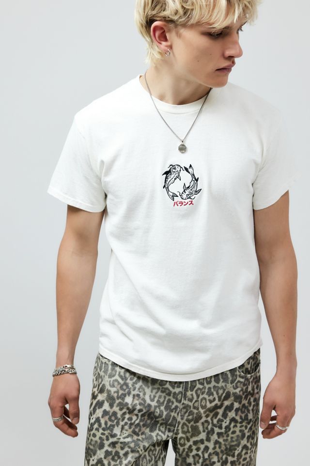 UO White Fish Embroidered T-Shirt  #4