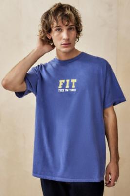 UO FIT T-shirt - Blue 2XS at - Urban Outfitters - Modalova