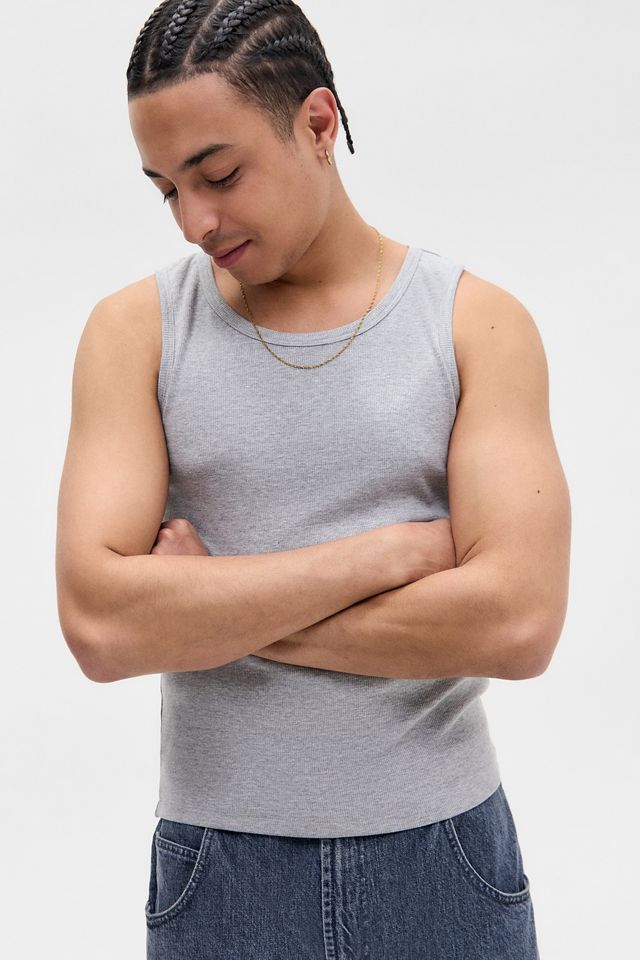 BDG Grey Ribbed Vest  #2