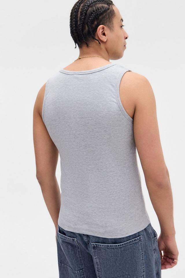BDG Grey Ribbed Vest  #3