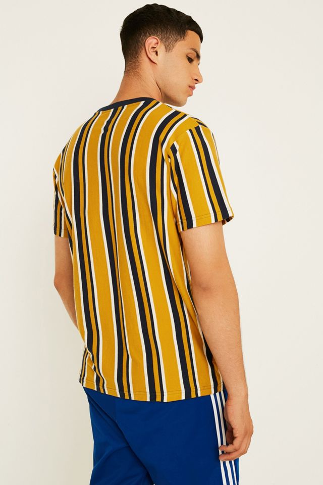 Urban Outfitters – Vertikal gestreiftes T-Shirt in Senfgelb #2