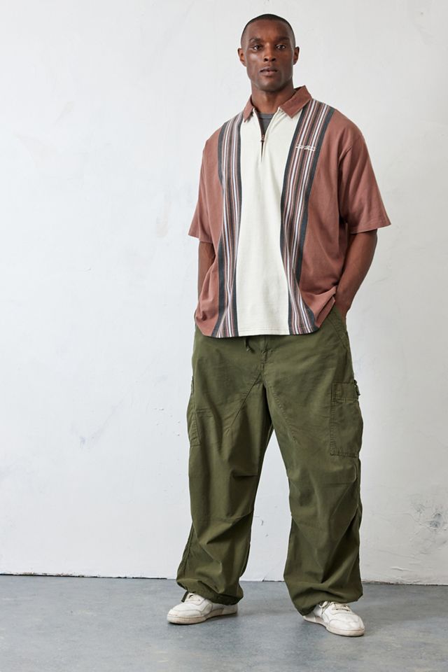 iets frans...Polo de Cuarto Cierre con Rayas de Bolos Marrón #1