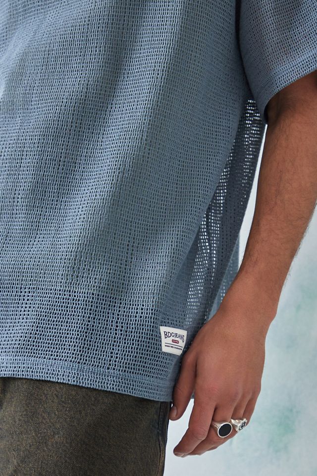 BDG – T-Shirt aus Netzstoff in Blau #2