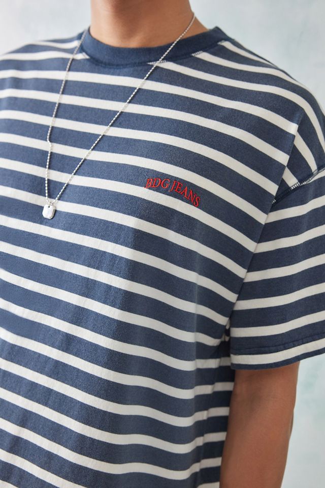 BDG Navy Breton Short Sleeve Stripe T-Shirt #2