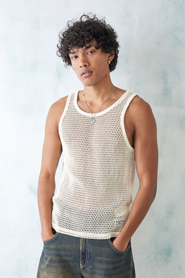 BDG Ecru Mesh Vest Top  #1