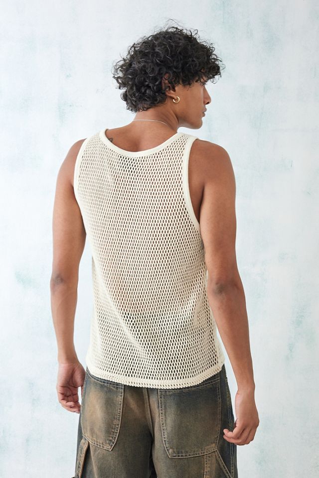 BDG Ecru Mesh Vest Top  #3