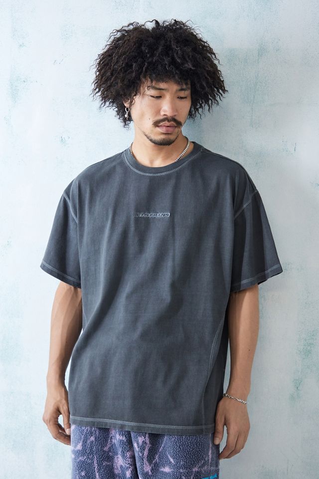 iets frans... Grey Overlock Stitch T-Shirt #1